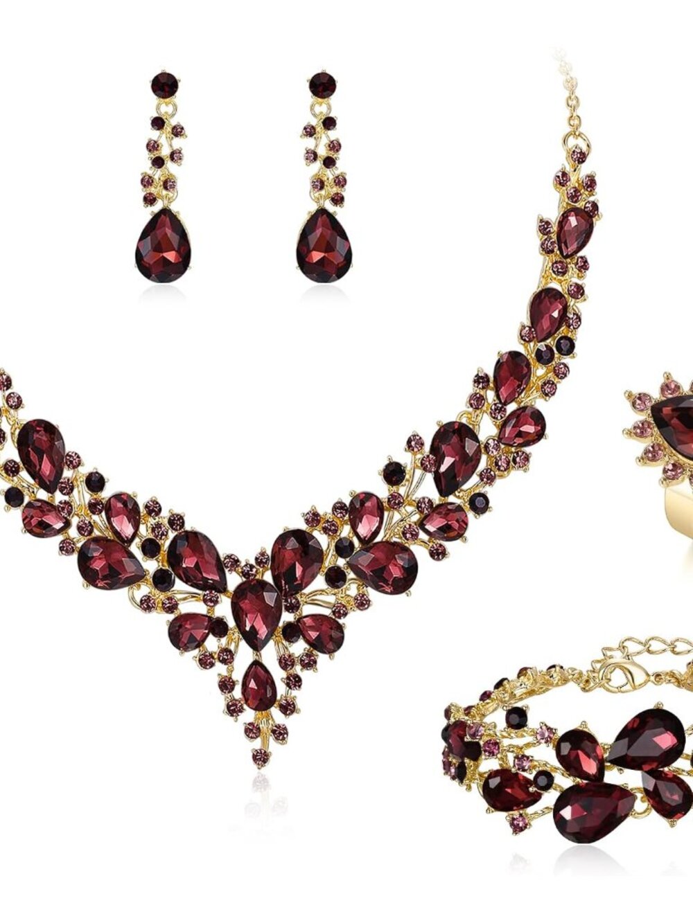 Elegant Amethyst Bridal Jewelry Set - Perfect for Weddings & Special Occasions